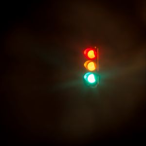 Preview wallpaper traffic light, lights, night, glow
