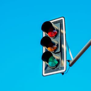Preview wallpaper traffic light, lights, sky, minimalism