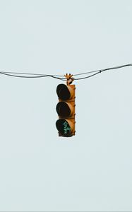 Preview wallpaper traffic light, wire, minimalism