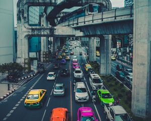 Preview wallpaper traffic, road, auto, city, bridge, thailand