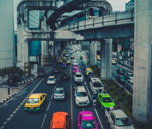 Preview wallpaper traffic, road, auto, city, bridge, thailand