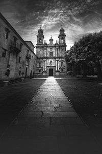 Preview wallpaper trail, bell tower, tower, building, black and white