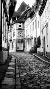 Preview wallpaper trail, buildings, architecture, city, bw