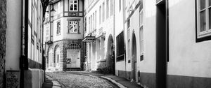 Preview wallpaper trail, buildings, architecture, city, bw