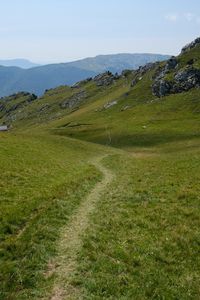 Preview wallpaper trail, hills, grass