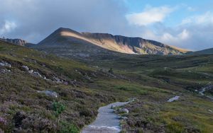 Preview wallpaper trail, stones, valley, mountain