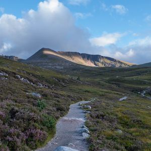 Preview wallpaper trail, stones, valley, mountain