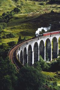 Preview wallpaper train, bridge, trees