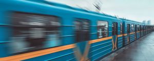 Preview wallpaper train, movement, station, wagon, speed