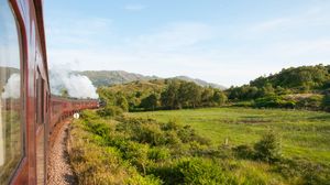 Preview wallpaper train, nature, railroad