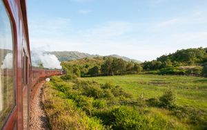 Preview wallpaper train, nature, railroad