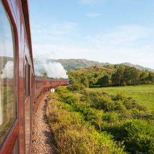 Preview wallpaper train, nature, railroad