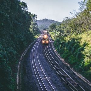 Preview wallpaper train, rails, railway, nature