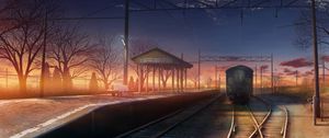 Preview wallpaper train, railway, art