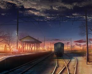 Preview wallpaper train, railway, art