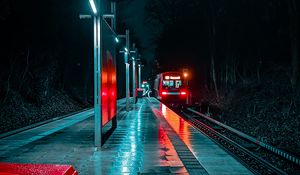 Preview wallpaper train, railway, platform, station