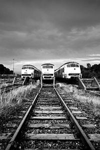 Preview wallpaper train, railway, rails, black and white