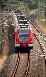 Preview wallpaper train, railway, trees