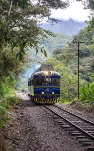 Preview wallpaper train, trees, forest, railway