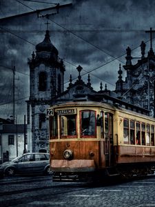 Preview wallpaper tram, city, color, hdr