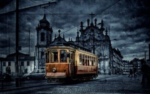 Preview wallpaper tram, city, color, hdr