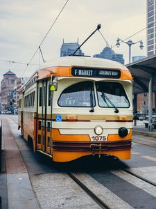 Preview wallpaper tram, city, transport