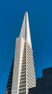 Preview wallpaper transamerica pyramid, buildings, architecture, bottom view