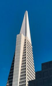 Preview wallpaper transamerica pyramid, buildings, architecture, bottom view