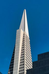 Preview wallpaper transamerica pyramid, buildings, architecture, bottom view