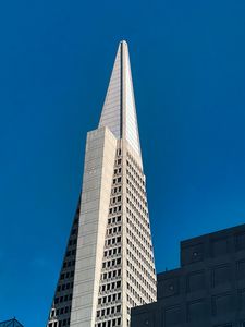 Preview wallpaper transamerica pyramid, buildings, architecture, bottom view