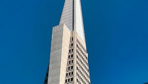 Preview wallpaper transamerica pyramid, buildings, architecture, bottom view