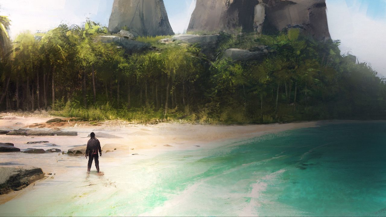 Wallpaper traveler, island, forest