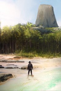 Preview wallpaper traveler, island, forest