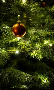 Preview wallpaper tree, ball, new year, decoration, garland