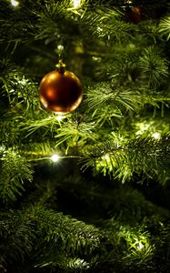 Preview wallpaper tree, ball, new year, decoration, garland