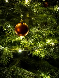 Preview wallpaper tree, ball, new year, decoration, garland