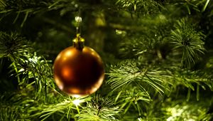 Preview wallpaper tree, ball, new year, decoration, garland