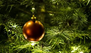 Preview wallpaper tree, ball, new year, decoration, garland