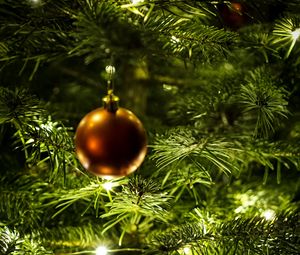 Preview wallpaper tree, ball, new year, decoration, garland