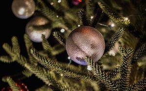 Preview wallpaper tree, balls, decoration, new year