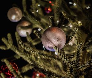 Preview wallpaper tree, balls, decoration, new year