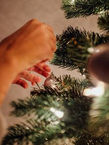 Preview wallpaper tree, balls, garland, new year, christmas
