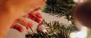 Preview wallpaper tree, balls, garland, new year, christmas
