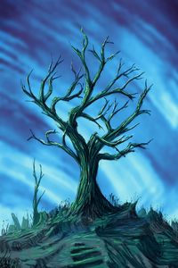 Preview wallpaper tree, branches, dry, trail, art