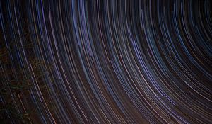 Preview wallpaper tree, branches, starry sky, freezelight, night