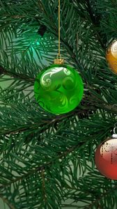 Preview wallpaper tree, christmas decorations, garland, holiday, christmas, new year
