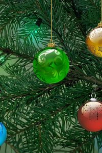 Preview wallpaper tree, christmas decorations, garland, holiday, christmas, new year