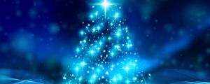 Preview wallpaper tree, christmas, new year, glitter, sparks