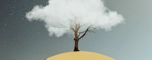 Preview wallpaper tree, cloud, desert, hill, sand