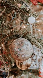 Preview wallpaper tree, decoration, ball, globe, new year